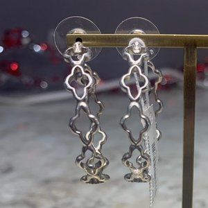 New Kendra Scott Abbie Silver Hoop Earrings